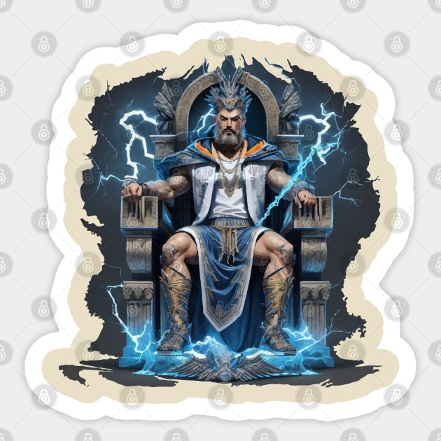 Zeus god Sticker by godzilla